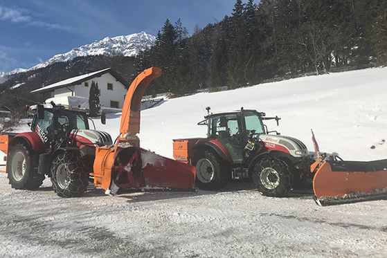 Schneeräumung in Neustift im Stubaital